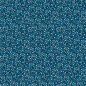Peacock Blue Dots on Navy