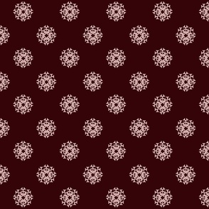 kittie snowflake- burgundy/ pink