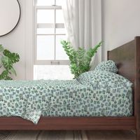 Southern Home Charm in Mint - Medium Scale