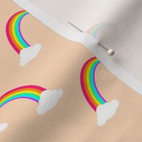 Rainbows in peach puff