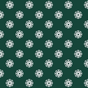 kittie snowflake- green white