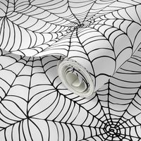 Spiderwebs -   black on white, large scale