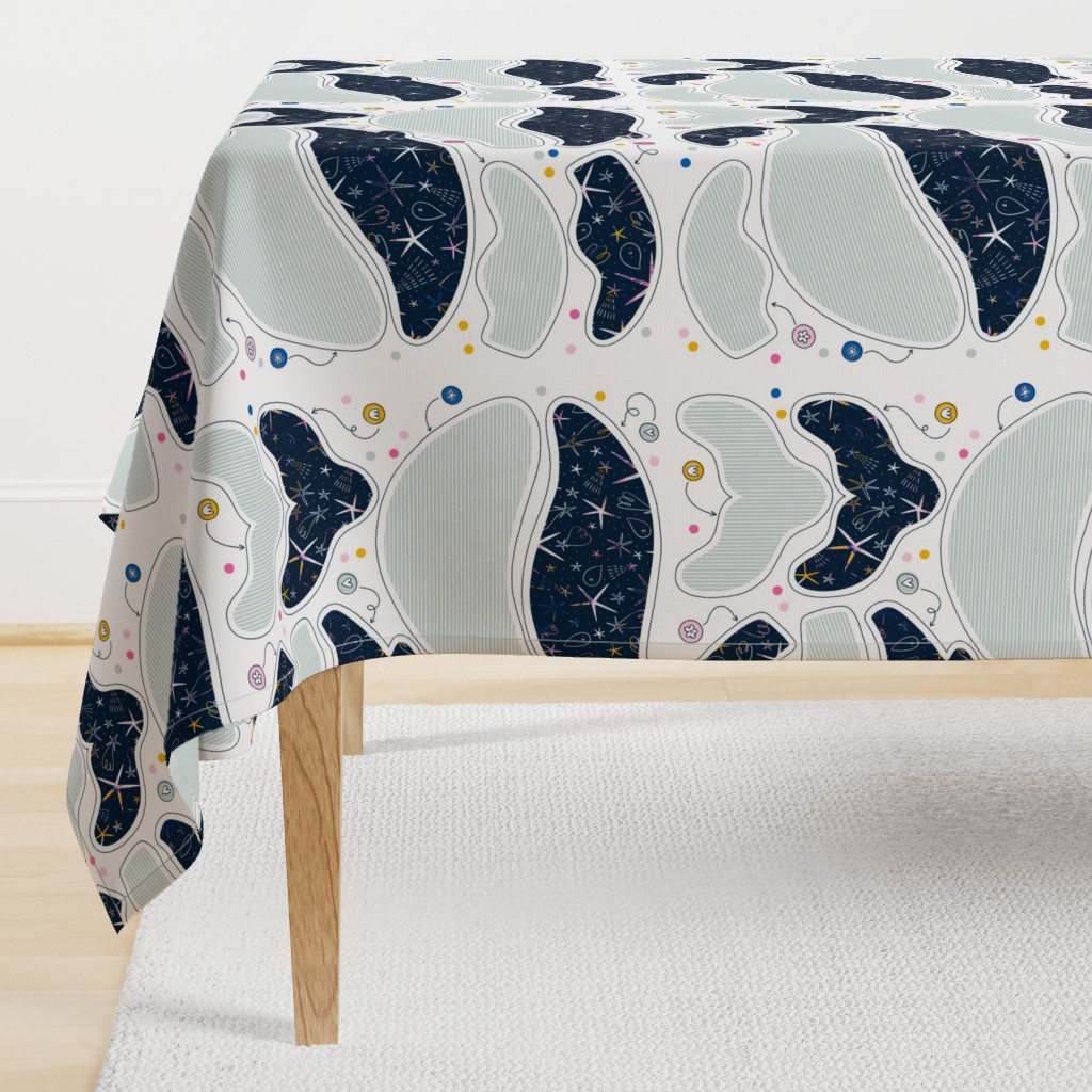 Starry space whale cut and sew template