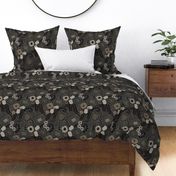 Flowers Modern Black and Beige