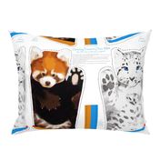 Oven Mitt- 2 Sided-Red Panda on one side and Snow Leopard by kedoki