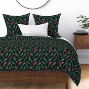 Parrots - Medium - Dark Green