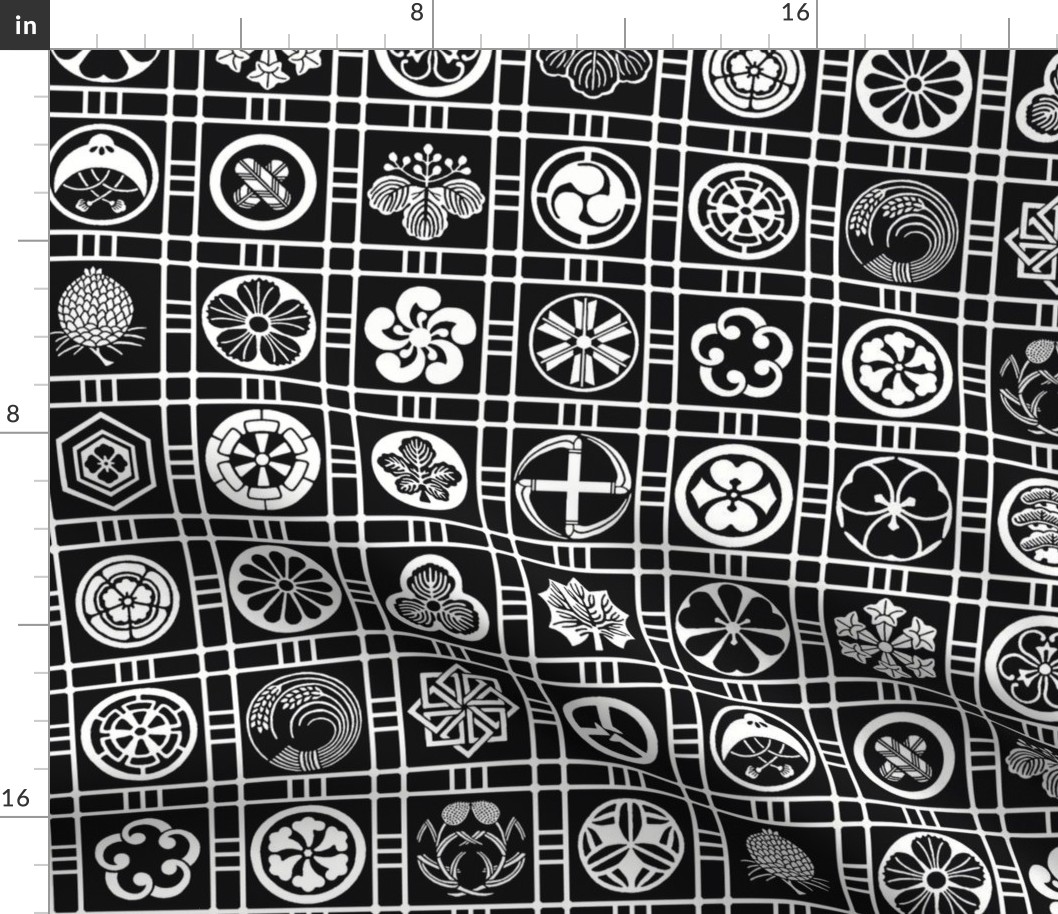 Samurai Crests  (34 Kamon) black & white
