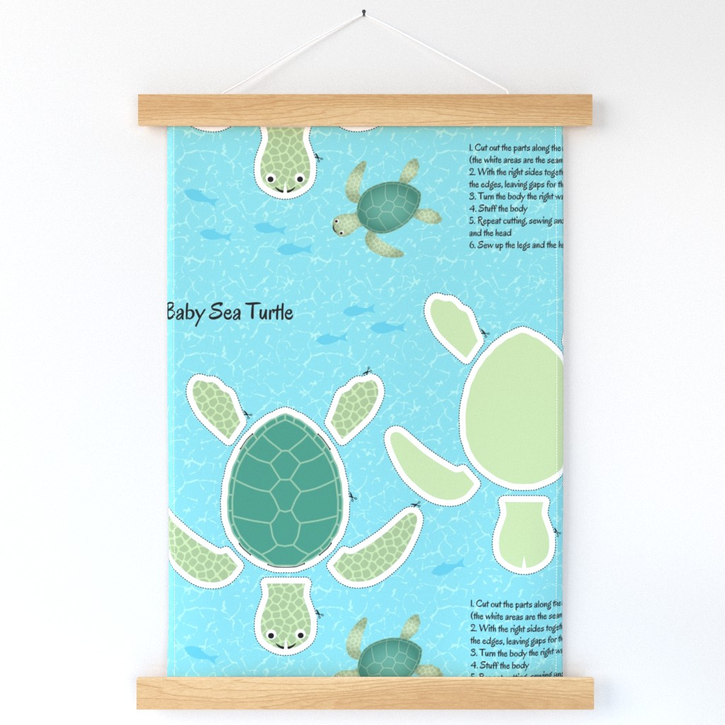 Baby Sea Turtle cut-and-sew Fat Quarter