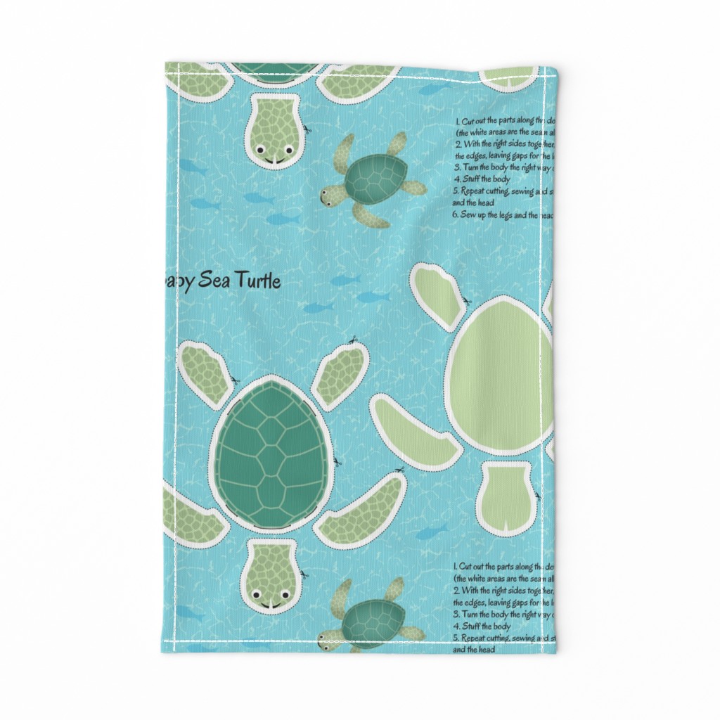 Baby Sea Turtle cut-and-sew Fat Quarter