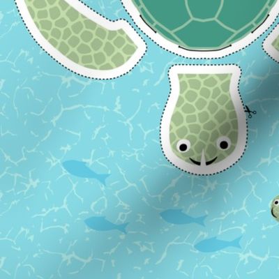 Baby Sea Turtle cut-and-sew Fat Quarter