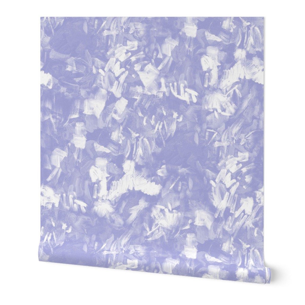 Cobalt Blue White Abstract Floral Oversize