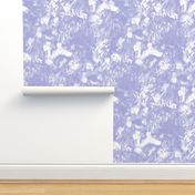 Cobalt Blue White Abstract Floral Oversize