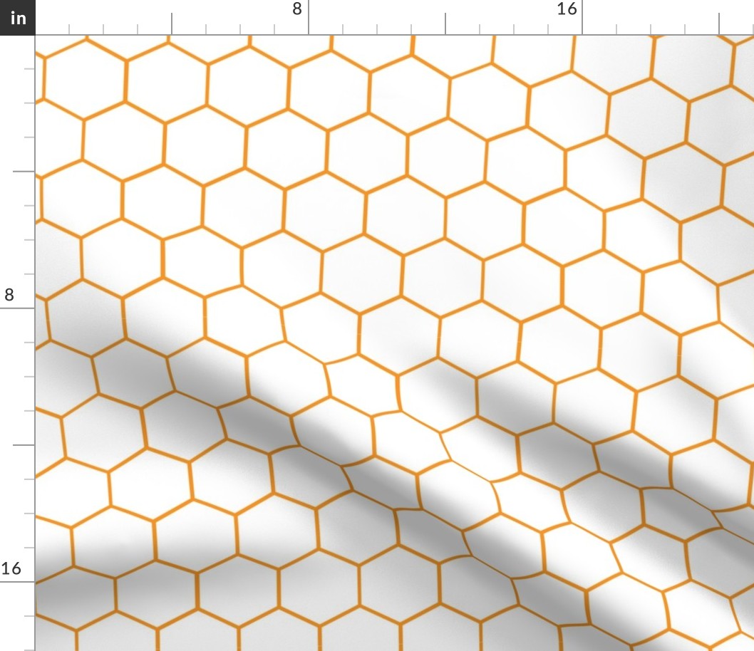 Honeycomb Hex tile orange >90deg rotate