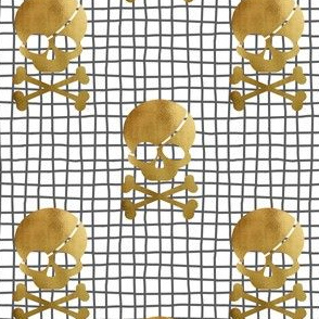 Grid Gold skull 4inch midi