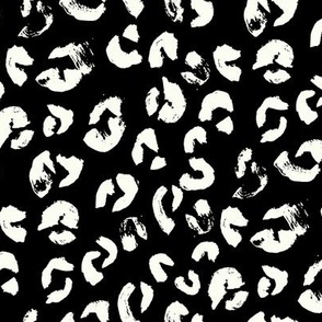 Black and White Handmade Leopard Texture