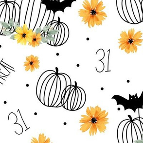 BKRD Halloween Trick or Treat Pumpkins & Bats 12x12
