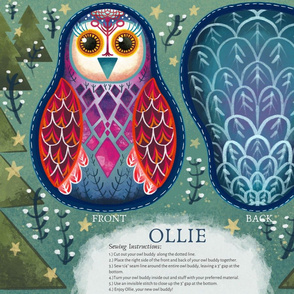 OLLIE - Owl Buddy - Cut and Sew Project