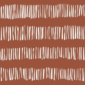 sketch stripes on rust red