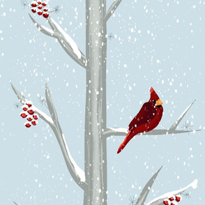 Red Christmas Birds - Extra Large