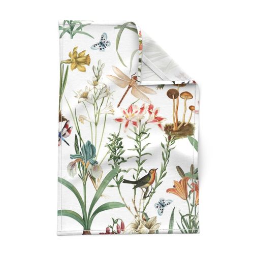 Garden Of Dragonflies, White // XL