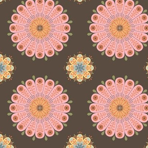 Gee Golly Gosh - Mandala Blossom - Brown