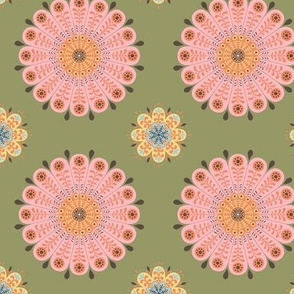 Gee Golly Gosh - Mandala Blossom - Green