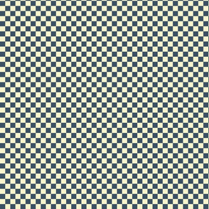 Dusky Blue and Cream Checkerboard Squares