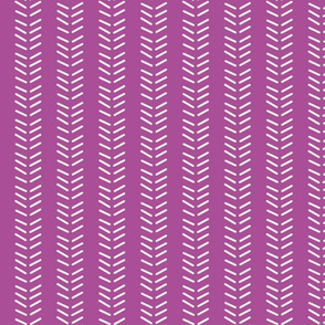 Mudcloth 3 Inverted & Vertical - Magenta and Linen