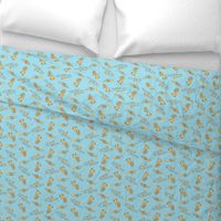 brassy - brass instruments fabric - light blue