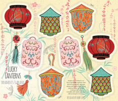 lucky lantern ornaments or garland