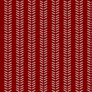 Mudcloth 3 Inverted & Vertical -Maroon and Linen