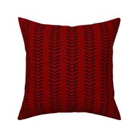Mudcloth 3 Inverted & Vertical -Maroon and Black