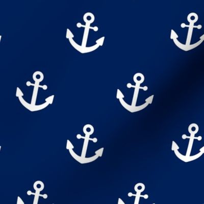 nautical anchor navy blue  