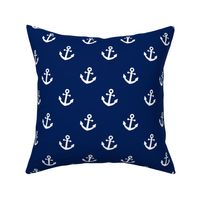 nautical anchor navy blue  