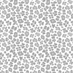 8" Gray Leopard Print