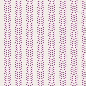Mudcloth 3 Inverted & Vertical - Linen and Magenta