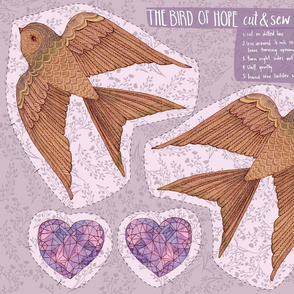 The Bird of Hope Cut & Sew {Purple}