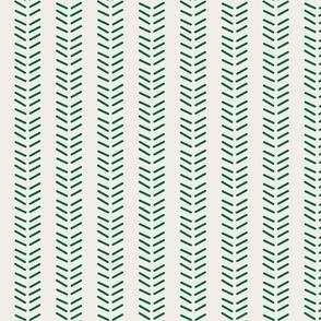 Mudcloth 3 Inverted & Vertical - Linen and Official Green