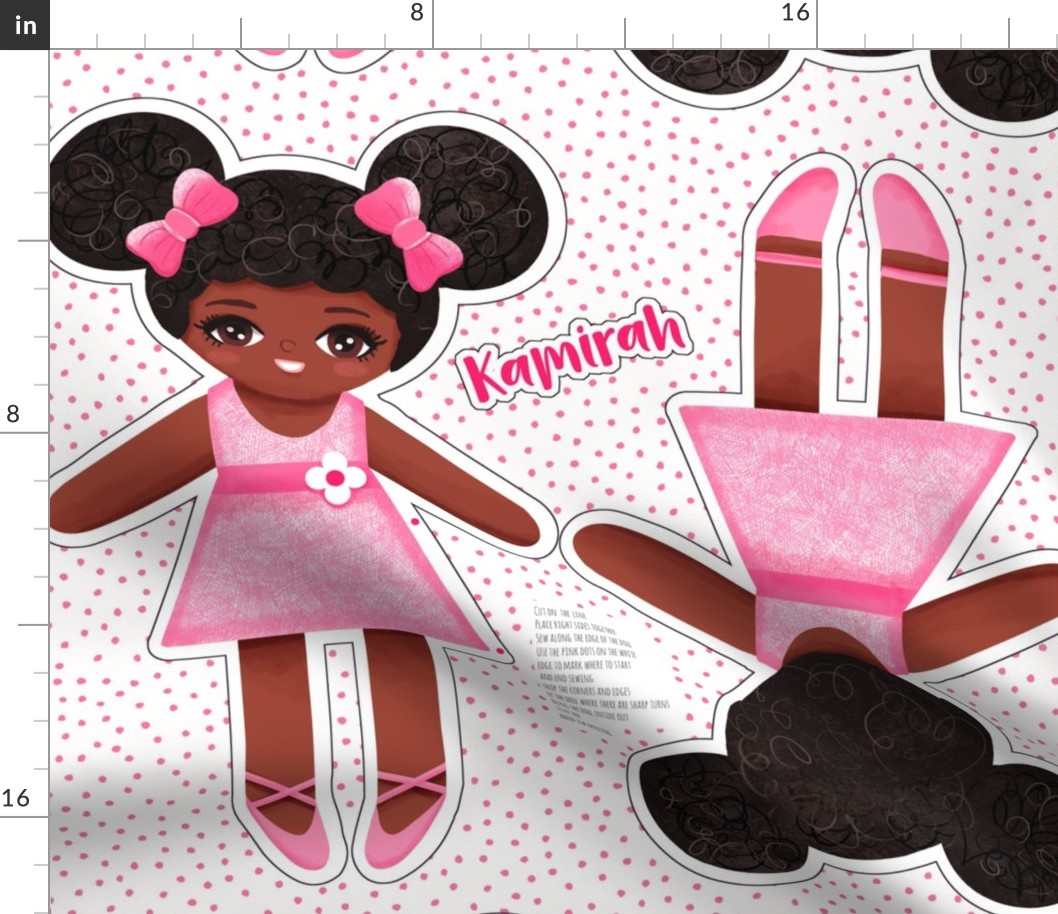 Kamirah - African American cut and sew doll