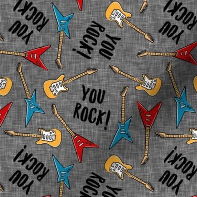 You Rock! - guitar valentines day - electric guitars on grey - LAD20