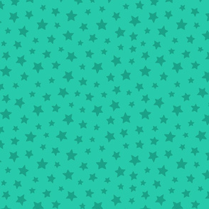 Teal Stars, Tonal Print