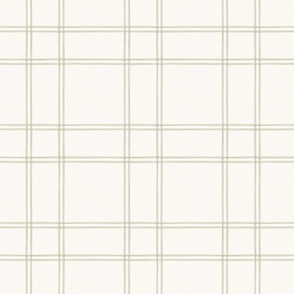 Watercolor double plaid putty on cream