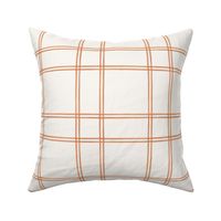 Watercolor double plaid pumpkin on cream