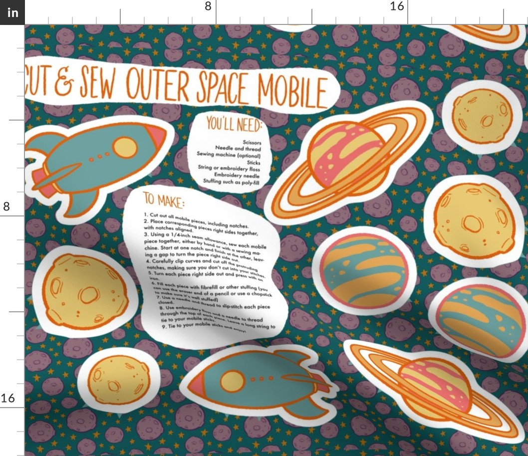 Cut and Sew Outer Space Mobile