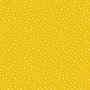 Yellow Stars, Yellow Tonal Print Small