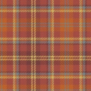 Double Cross Plaid in Warm Rust Oranges