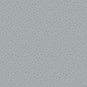 Gray Tonal Polka Dot Print, All Over Dots Small