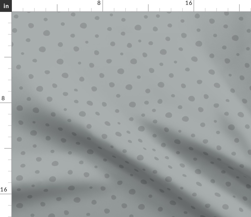 Gray Tonal Polka Dot Print, All Over Dots