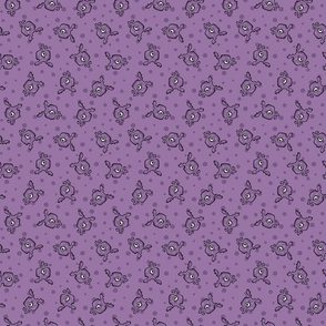 Little Purple Alien Polka Dot Small