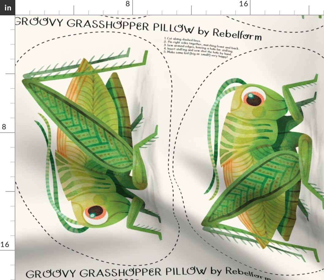 Groovy Grasshopper Pillow